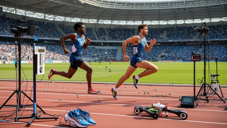 World-record speed–distance trade-offs reflect more than athlete physiology