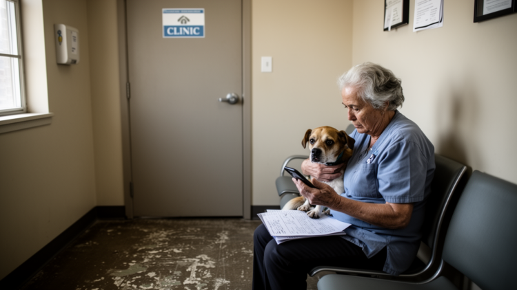 Cross-sectional survey links veterinary access barriers to older caregivers’ stress