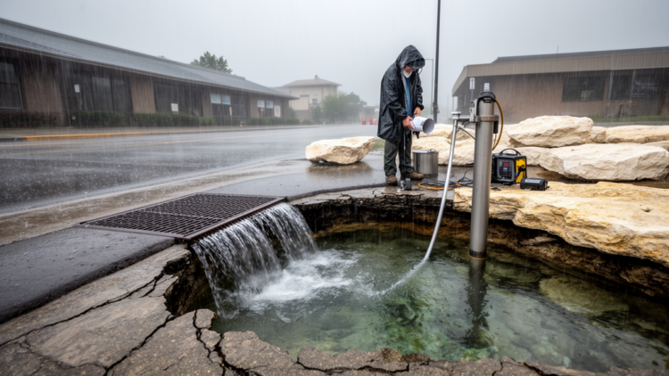 Storm monitoring quantifies water origins in an urban karst aquifer