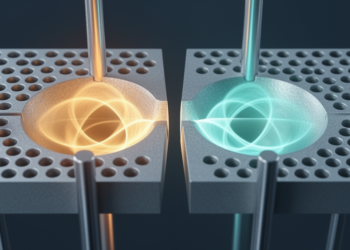 Asymmetric Coupling Splits Localized Modes in Photonic Crystal Emitters