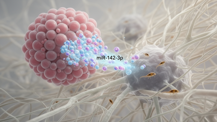 miR-142-3p suppresses tumors but can reshape their surroundings