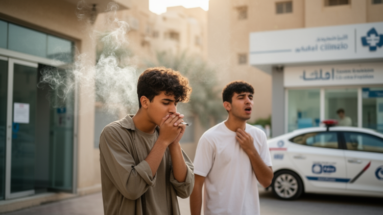 Research report: Exposure to tobacco smoke, concurrent short-term symptoms of respiratory, allergic, cardiovascular morbidities and health-services use among young adults in Kuwait