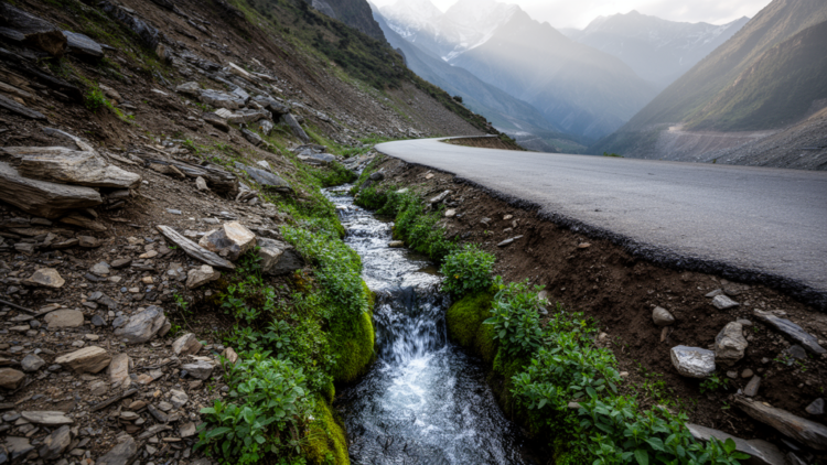 Terrain and road proximity statistically associated with spring persistence in Nepal