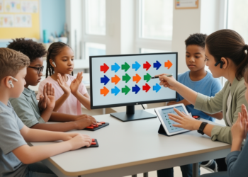 Flanker study finds distance-dependent attention differences in deaf and hard of hearing children