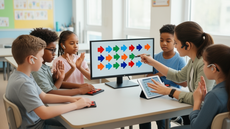 Flanker study finds distance-dependent attention differences in deaf and hard of hearing children