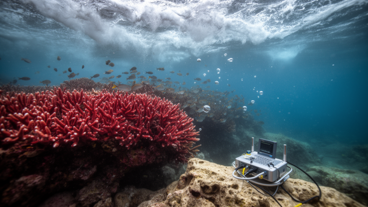 Single Red Sea storm briefly lowered reef biophony, recordings show