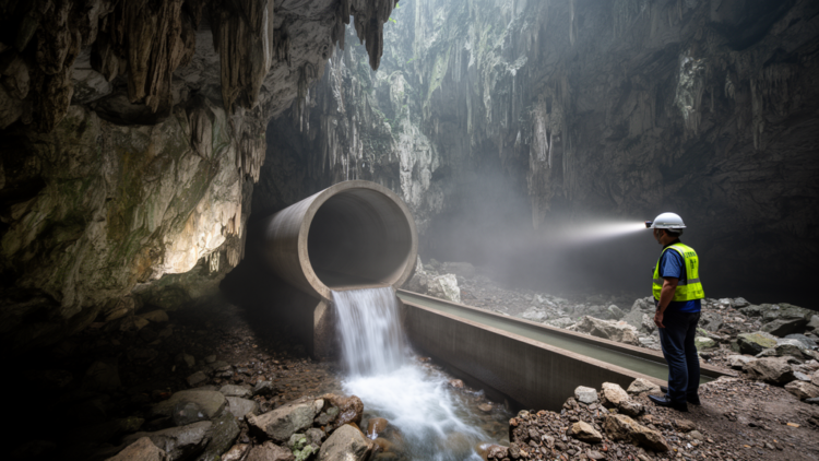 Tunnel Drainage Flips Groundwater Flow in Chinese Karst Aquifer Within a Month