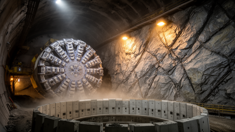 Rock Joints Decide Where TBM-Dug Tunnel Walls Fail, Model Shows