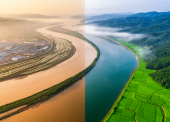 Machine learning reveals divergent eco-efficiency paths in China’s two great river basins