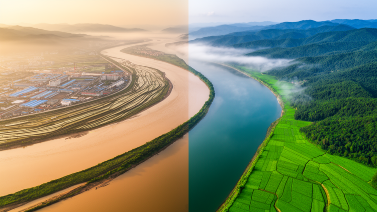 Machine learning reveals divergent eco-efficiency paths in China’s two great river basins