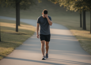 Feeling Mentally Drained May Nudge How Young Adults Walk Downhill, Exploratory Study Finds