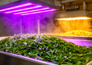 Light-Vibration Pretreatment and 75 °C Drying Boost Aroma of Machine-Harvested Green Tea