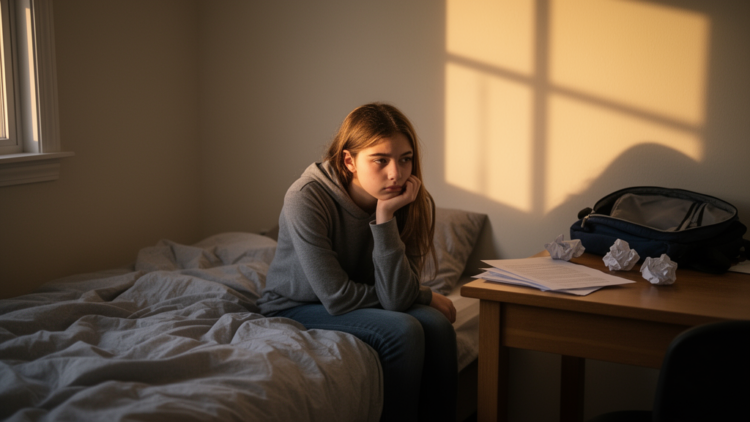 Perceived stress, not body image amplification, tracks teen depression risk