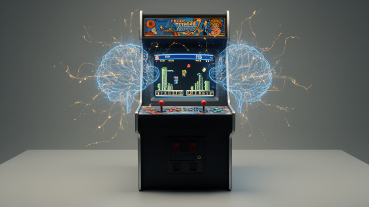 Classic 1980s arcade game validated as a window into executive functions