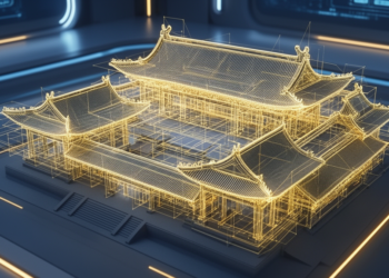 Geometry-aware AI dissects Chinese-style buildings from aerial 3D models