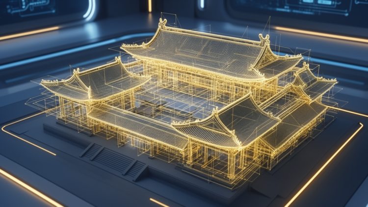 Geometry-aware AI dissects Chinese-style buildings from aerial 3D models