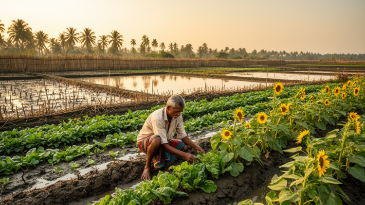 Coastal Bangladesh farmers diversify crops to survive salt, but benefits are unevenly shared