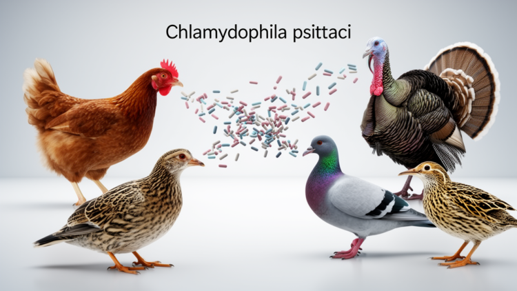 Chlamydophila psittaci jumps from broiler chickens to turkeys, ducks, pigeons, and quails