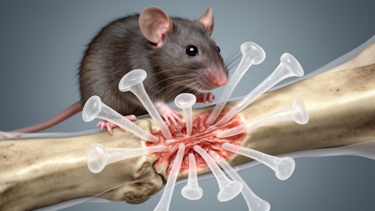 Mushroom membranes sliced in different directions steer bone regrowth in rats