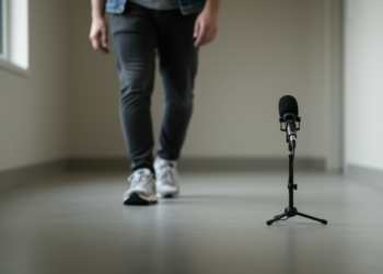 Footstep Sounds Could Identify People, But Microphone Distance and Footwear Complicate It