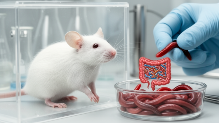 Ethanol-washed Eisenia boosts antioxidants and Akkermansia in mice