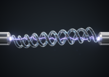 Single Molecule Spins Like Archimedes’ Screw When Driven by Electric Current