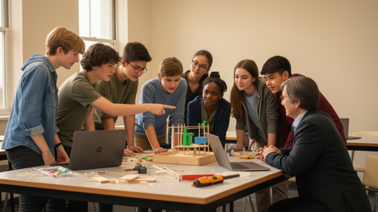 Community of inquiry pathways link project-based learning design to student engagement