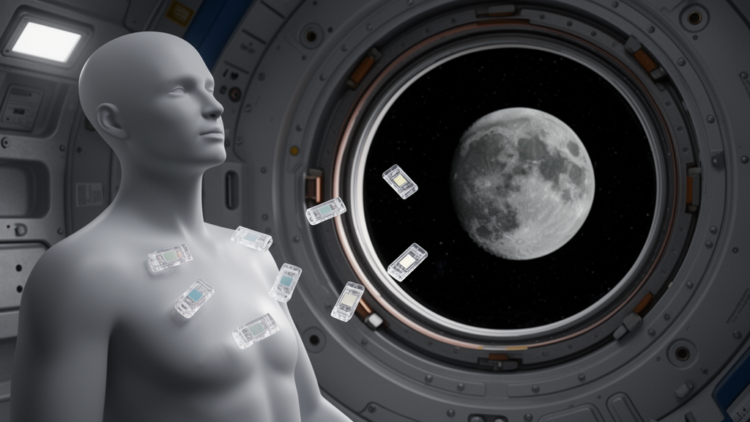 Crystal detectors reveal cosmic radiation doses near the Moon on Artemis I