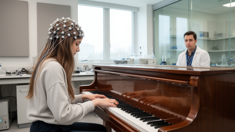 Musical training associated with earlier prediction in sequence learning