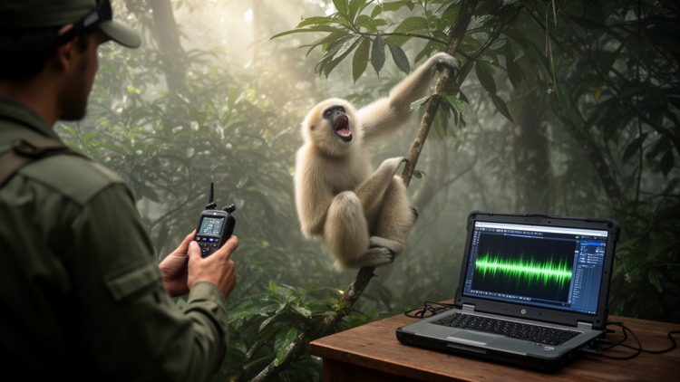 Self-Teaching AI Untangles Critically Endangered Gibbon Calls From Rainforest Noise