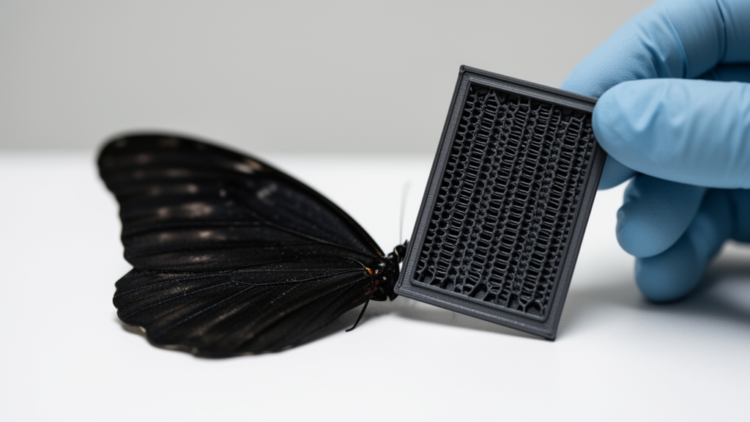 Butterfly wing-inspired printed metamaterial absorbs impacts, radar and noise