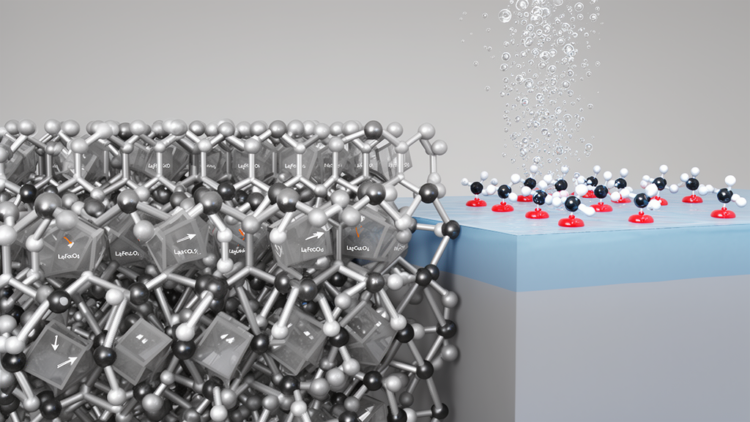 La2FeCuO6 double perovskite combines magnetic ordering with alkaline hydrogen catalysis