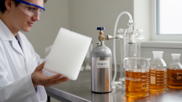 Amino alcohol blends boost silica foam’s indoor carbon dioxide capture