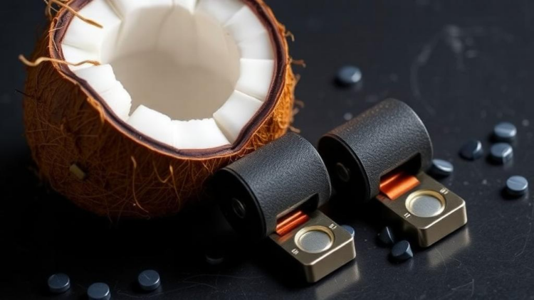 Coconut Shell Carbon Supercharges Copper Cobalt Oxide Supercapacitor Electrodes