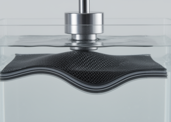 Graded graphene fabric sensor detects pressure from air to underwater
