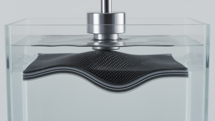 Graded graphene fabric sensor detects pressure from air to underwater