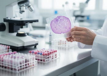 Retrospective cohort links core biopsy to rare breast blood cancers