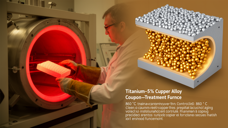 860 °C solution treatment optimizes aging response in Ti–5Cu alloy