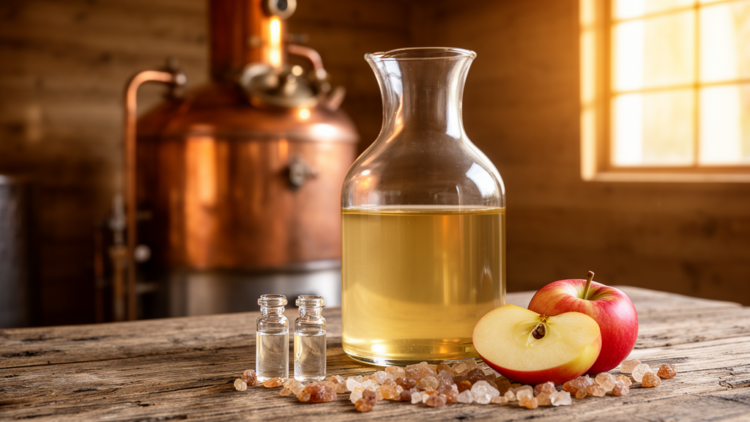 Organic acids can keep apple base wine stable before distillation, but timing and acid type decide the flavor