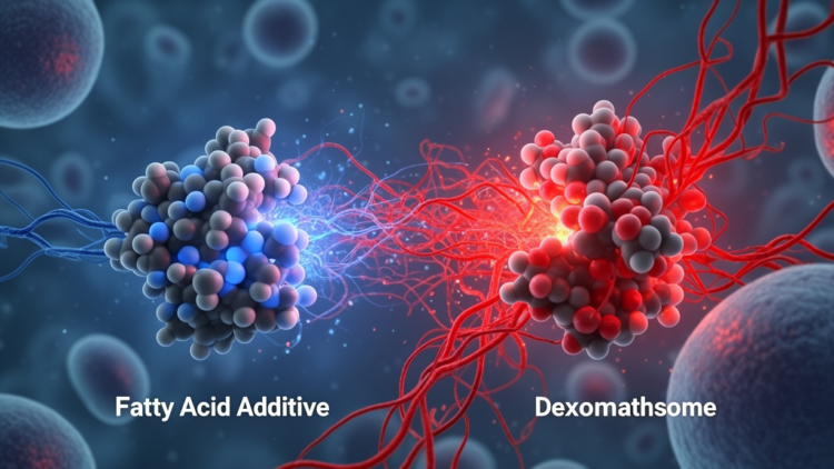 Fatty Acid Additive With Dexamethasone Curbs Inflammatory Signal in Cell Model