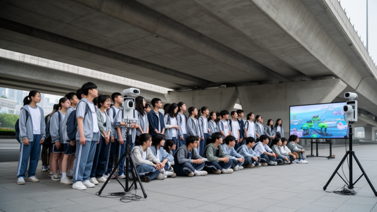 Shanghai students showed no facial-expression differences across under-viaduct audiovisual scenarios
