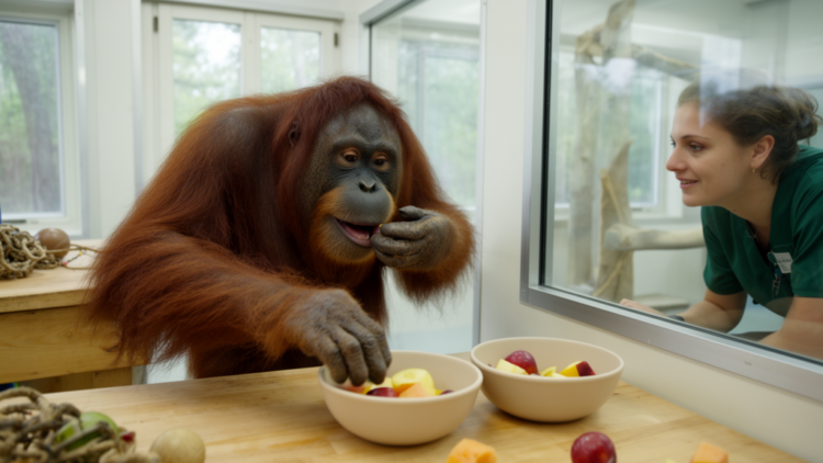 Laughter biased orangutans’ reward choices in five-day experiment