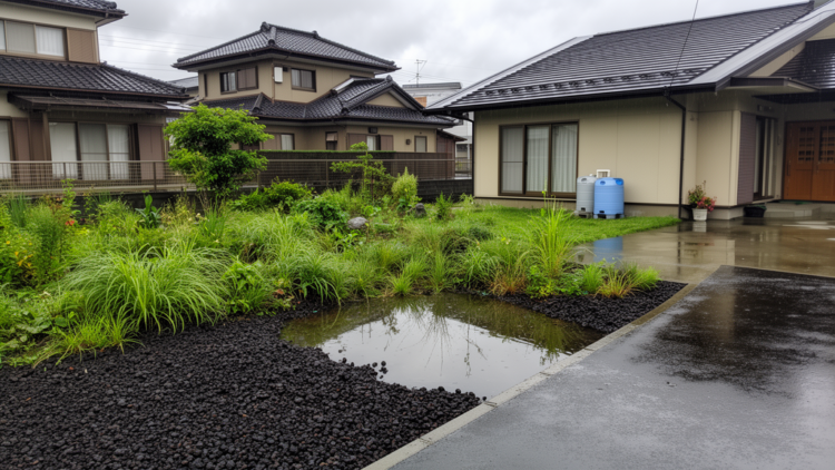 Rain gardens outperform rain barrels in flood-prone neighborhoods near Tokyo