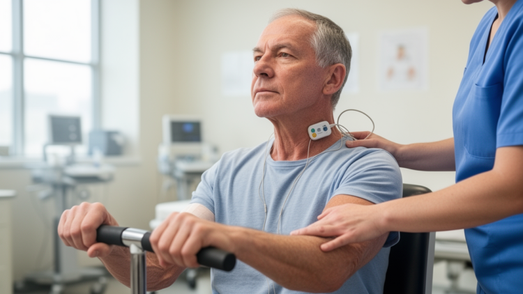 Cervical spinal cord stimulation linked to stronger arm muscle activation after chronic stroke