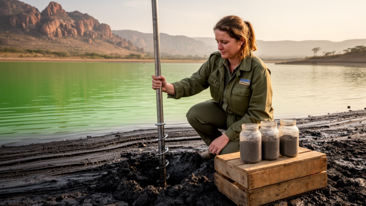 Chromium and nickel in African reservoir sediments trace geology, not industry