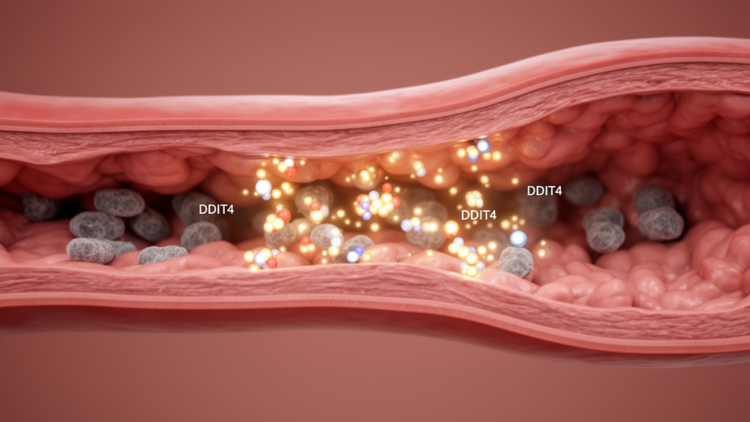 DDIT4 protein worsens artery narrowing by disrupting smooth muscle cell metabolism