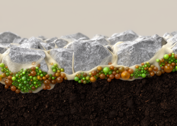 Carbonate rock weathering builds and shields microbial carbon in soils