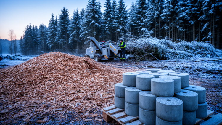 Forest residues could cut concrete’s carbon footprint, but only with rigorous cold-region testing