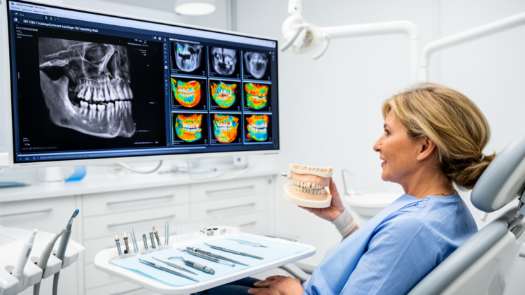 Clinically guided machine learning stratifies dental implant risk in European dataset