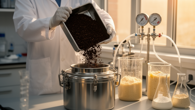 Spent Coffee Grounds Converted Into Microbial Protein for Bacterial Fermentation